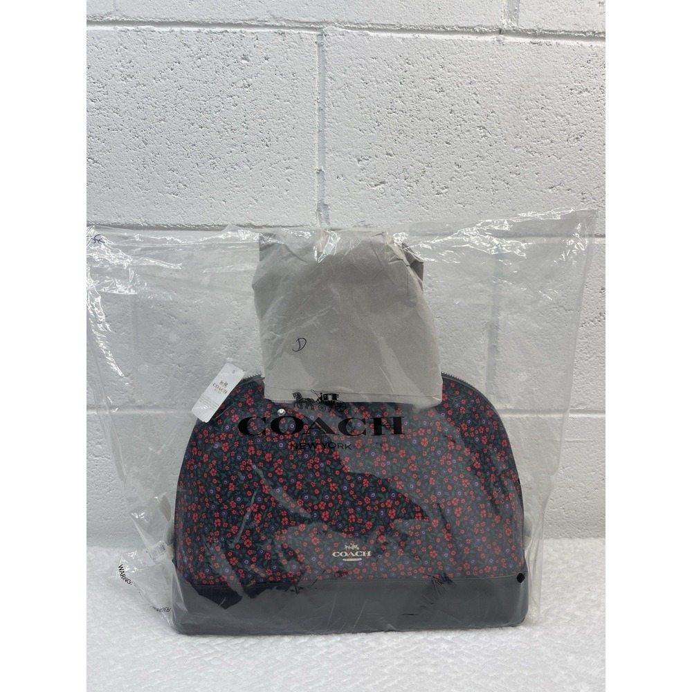 Coach Sierra Bag in Ranch Floral print Coated Canvass Leather Base & Handle NWT - Picture 11 of 11